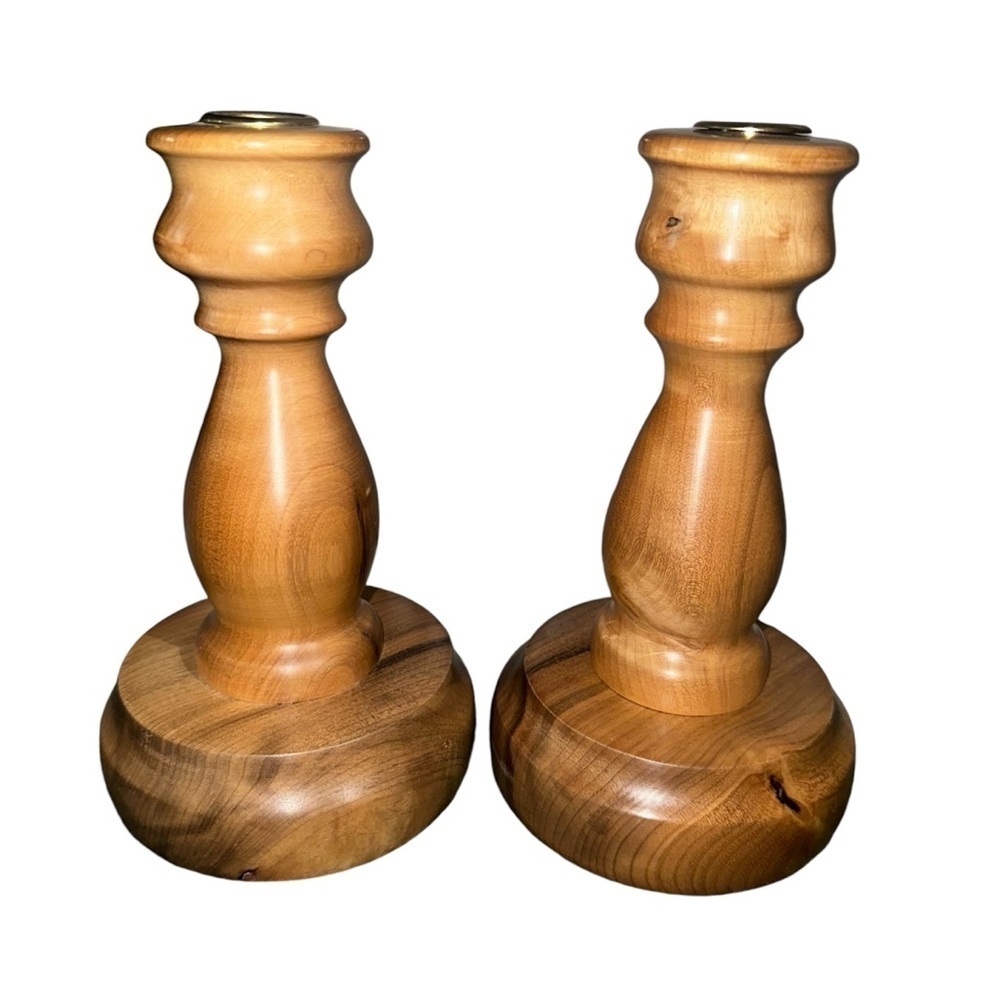 Vintage Myrtlewood Oregon Candlestick Holders handmade
